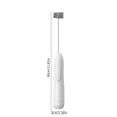thumbnail image 3 of USB-C Rechargeable Milk Frother, Handheld Foam Maker Waterproof Detachable Stainless Steel Whisk, Portable Drink Foamer for Lattes Cappuccino Matcha Hot Chocolate, White, 3 of 7