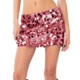 thumbnail image 2 of GZWYHT Jupes pour Femmes, Mini-Jupe Femme à Paillettes à la Mode Taille Haute Ajustée Rehausse-Fesses Jupe Courte Décontractée Jupe à Paillettes, Jupes d'Été, Robe Rouge, Jupes Taille Haute P, 2 of 4