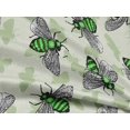 thumbnail image 5 of oneOone Rayon Light Olive Green Fabric Floral & Bee Craft Projects Decor Fabric Printed By The Yard 56 Inch Wide, 5 of 5