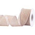 thumbnail image 1 of Joycrosso Burlap Wired Edge Ribbon 2 inch x 10 Yards, Natural, Ideal for Crafting, Gift Wrapping, Wreath, Christmas Tree, and Rustic Wedding Decorations, 1 of 4