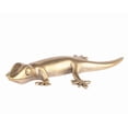 thumbnail image 1 of Brass Gecko Sculpture Elegant Desktop Ornament Unique Home and Study Table, 1 of 5