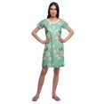 thumbnail image 2 of Moomaya Chemise de Nuit à Manches Courtes Imprimée pour Femmes, Col Rond, en Coton, Vêtement de Nuit, 2 of 5
