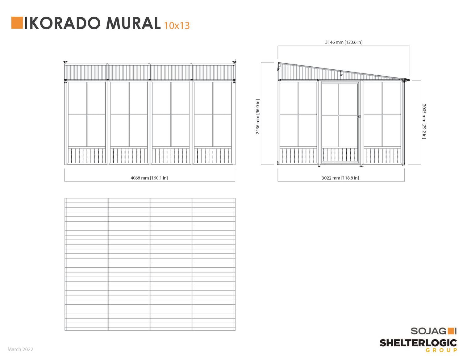 Sojag, solarium mural Korado 10 pi x 13 pi