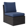 thumbnail image 1 of CorLiving Brisbane Rust-Resistant Wicker Middle Outdoor Patio Sectional Piece with Cushions, 1 of 8