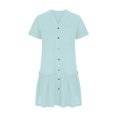 thumbnail image 4 of Robes pour Femmes 2024 Été Surdimensionné Vacances Couleur Unie Manches Courtes Fête Plage Robe 50 % de Réduction!, 4 of 8
