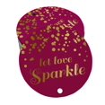 thumbnail image 1 of Inkdotpot Gold Foil Paper Hang Tags Let Love Sparkle Wedding Favor Tags 50 Pieces, 1 of 6