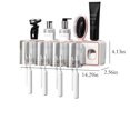 thumbnail image 3 of LSLJS Toothbrush Holders for Bathrooms, Toothbrush Holder Wall Mounted with Toothpaste Dispenser,With Toothbrush Cup,Tray Bathroom Toothbrush Toothpaste Dispenser, Toothbrush Holder, 3 of 6
