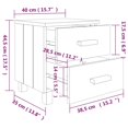 thumbnail image 5 of vidaXL Table de Chevet HAMAR Gris Foncé 40x35x44.5 cm Pin Massif, 5 of 5