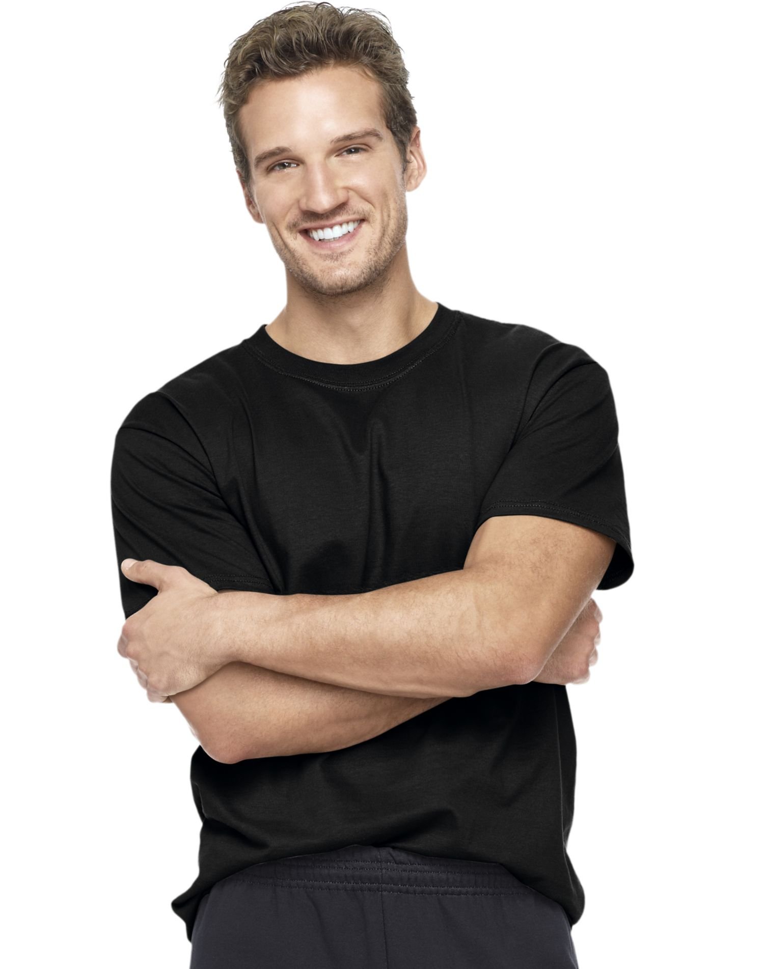 Hanes Adult Tagless Short-Sleeve Bottom Hem Beefy T-Shirt