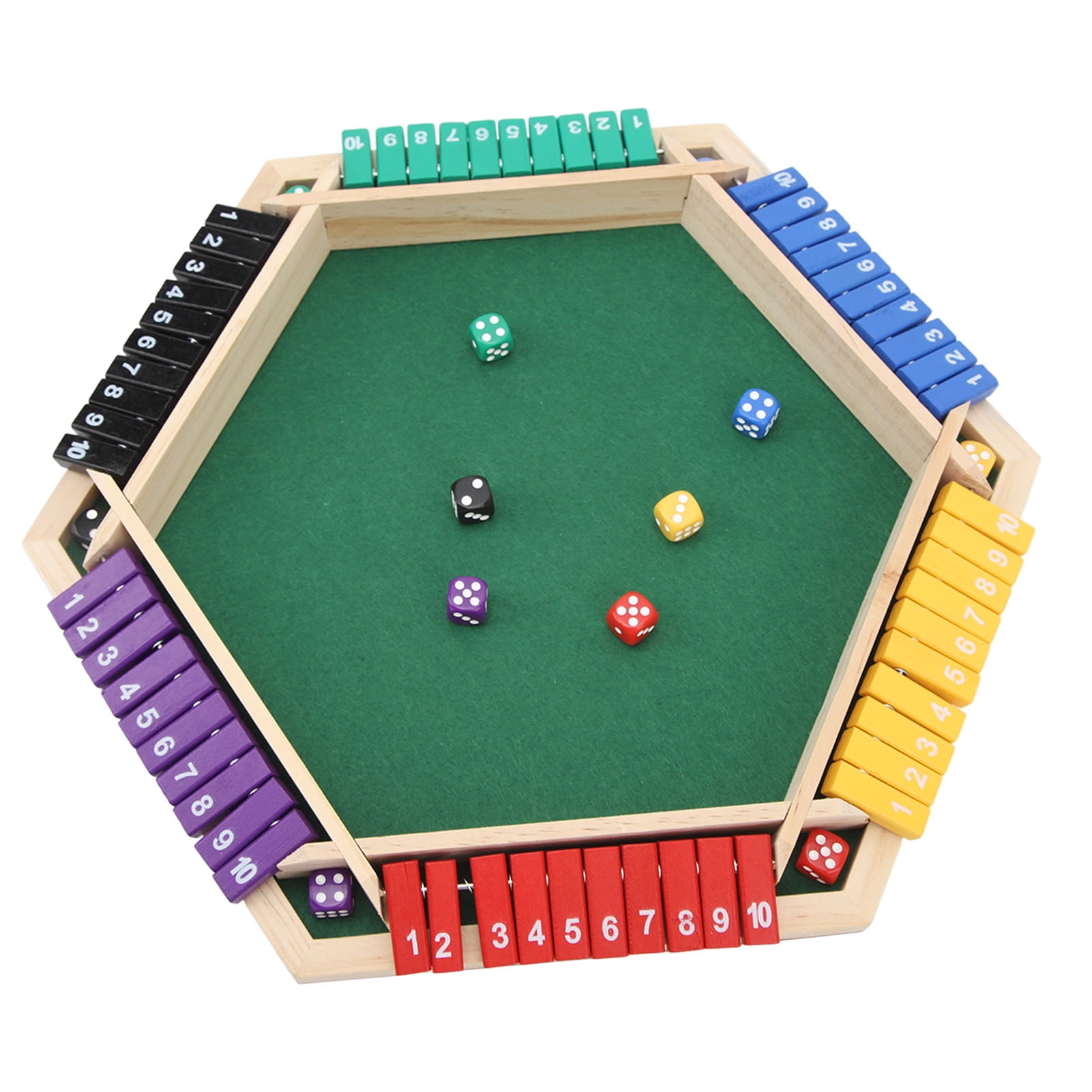 Shut The Box Math Game, Shut The Box  Game Pub Board Game 6 Player Educational  for Leisure