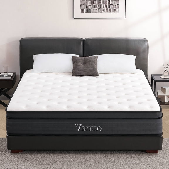 Vantto Twin Mattress, 10 Inch Memory Foam Hybrid Mattress, Individual Pocket Springs Mattress with Pressure Relief, Motion Isolation, CertiPUR-US, 100 Nights Trial