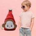 thumbnail image 1 of Cute Monkey Style Kids Messenger Bag, Small Shoulder Bag, Soft Fabric Material, Fun Design, For Children, School Use, Portable Storage, Playful Aesthetic, Lightweight Construction, Travel Hzhnb, 1 of 9