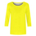 thumbnail image 4 of Hauts à Manches 3/4 pour Femmes Mode pour Femmes T-Shirt Uni Mi-Long Blouse à Manches 3/4 Col Rond Hauts Décontractés T-Shirts en Coton Femmes T-Shirts pour Femmes Mode T-Shirts à Manches 3/4 pour Femmes, 4 of 5