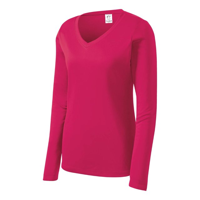 Gravity Threads T-Shirt à Manches Longues pour Femmes - Rose Framboise - Très Petit
