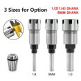 thumbnail image 4 of Yeacher Spring Steel 1/4 Inch Shank Router Bit Extension Rod Milling Cutter Extender Collet Holder Adapter with ER16-8 8mm Collet Chuck, 4 of 8