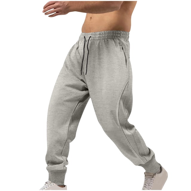 EGNMCR Men's Lightweight Pants, Cargo Pants Men, Linen Pants Men Men's Drawstring Elastic Waist And Solid Color Pocket Hoodie Binding Leg Pants Tracksuit Pants Men Polyester Pants
