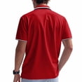 thumbnail image 4 of Weiqiqre Men Shirts Short Sleeve Button Down Shirts Classic Stripe Golf Polo Collared Work Shirts, 4 of 9