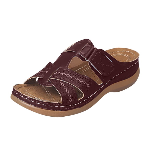 Willtoo Orthopedic Casual Sandals for Women Arch Support Summer Flat Sandals Wide Slip on Non Slip Work Shoes Soft 2026 New Orthopedic Shoes