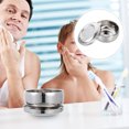 thumbnail image 2 of 1pc Stainless Steel Men's Shaving Bubble Bowl with Lid Foaming Container, 2 of 8
