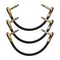 thumbnail image 1 of Muslady 3-piece effects pedal patch cord set 15cm gold-plated flat head, 1 of 8