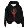 thumbnail image 4 of WEAIXIMIUNG Sweat à Demi-Zip pour Femmes Sans Capuche Automne et Hiver 2025 Tendance avec Impression de Lettres, 4 of 4