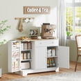 thumbnail image 2 of Buffet Bahut de 41 Pouces avec Tiroir de Rangement, Tablette Ajustable, Blanc, 2 of 10