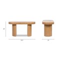 thumbnail image 4 of Jesse 55.5" Single Drawer Fluted Oval Console Desk Honey Brown Rubberwood, 4 of 12