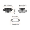 thumbnail image 2 of Unique Bargains 100PCS Grommets Eyelets 2/5 Inch (10mm) ID Hole Metal Self Backing Eyelet with Washers for Leather Matt Black, 2 of 7