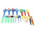 thumbnail image 1 of Kids Paint Sponges, Kids Paint Sponges Set 26pcs Improve Imagination Early Learning Reusable  For Adults For School For Home, 1 of 8