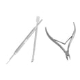 thumbnail image 3 of Coupe-cuticules avec Coupe-Ongles, Poussoir, Lot de 3, Outil Grattoir pour Manucure, 3 of 8