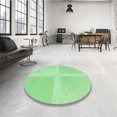thumbnail image 4 of Ahgly Tapis Rectangulaire Lavable en Machine Vert Transitionnel, 8 Pieds x 10 Pieds, 4 of 7