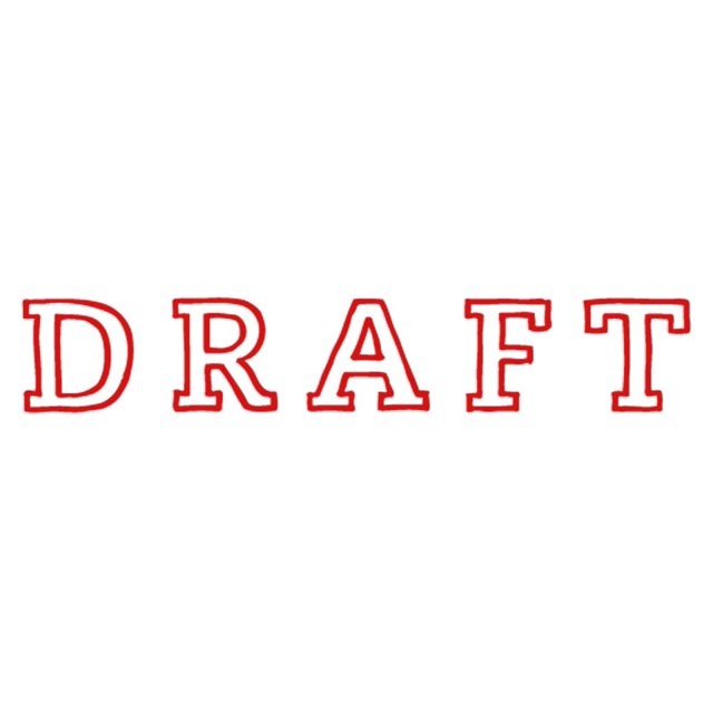Printtoo Draft Self Inking Rubber Stamp Pre-Inked Office Stamp- Home Office Business Stationery, Red- 42 x 9 mm