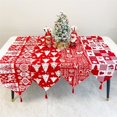 thumbnail image 2 of MesaSe Nappe de Restaurant Réutilisé Vif Couleur Vive Vif Décor Exquis Polyester Coton Noël Rouge Nappe de Wapitis pour le Festival, 2 of 7