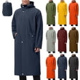 thumbnail image 1 of Frostluinai Manteau de Pluie Long pour Homme Coupe-Vent Imperméable Léger Pliable Course Randonnée Cyclisme Golf Manteau de Pluie avec Capuchon, 1 of 10