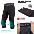 thumbnail image 3 of Cropped Basketball Sports Pants Tight Bumper Pants Leggings For Men, 3 of 8