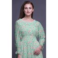 thumbnail image 5 of Bimba Floral Ladies Printed Boho Gypsy Summer Smocked Maxi Long BeachDress-Large, 5 of 5