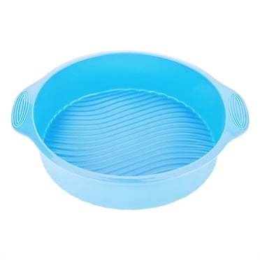 Fyearfly Cake Baking Pan, 9 Inch Silicone Cake Mold Round Shape Various Baking Pan for Microwave Oven, Oven, Refrigerator and Dishwasher(blue)