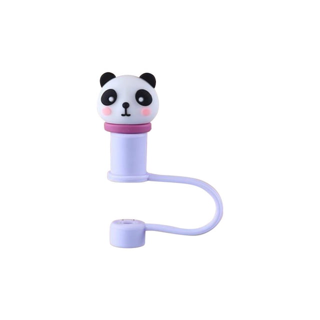 Silicone Straw Cover Protector 10mm Reusable Drinking Straw Covers Cap, Cute Cartoon Straw Tips Covers Straw Toppers for Tumblers Dust-Proof Straws Plugs Z0G9