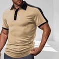 thumbnail image 2 of Dagugfen T Shirts for Men Summer Button Lapel V Neck Fitted Comfy Athletic Running Short Sleeve Tops, 2 of 6