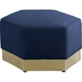 thumbnail image 1 of Meridian Furniture Marquis Navy Velvet Ottoman, 1 of 9
