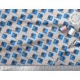 thumbnail image 3 of Soimoi Blue Rayon Fabric Monitor & Bossy Girl Print Fabric by Yard 42 Inch Wide, 3 of 3