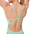 thumbnail image 4 of Speedo Maillot de Bain une Pièce à Fines Bretelles pour Femmes - Noir/vert Luzerne, 32, 4 of 4