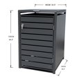 thumbnail image 3 of Backyard Lifestyles - Single Refuse Shed - Large - Dark Grey (33"x39"x49"), 3 of 6