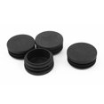 thumbnail image 1 of Unique Bargains 4 Pcs Antislip Plastic Round 42mm Dia Chair Foot Cover Table Furniture Leg Protector Balck, 1 of 1