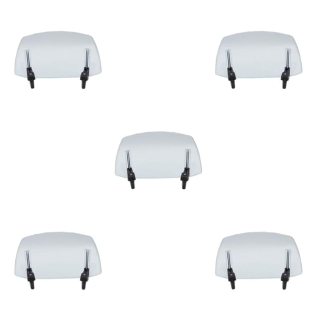 Baohd Sturdy And Stable Motorcycle Wind Deflector Extension Spoiler With Adjustable Clip-on Comfort Stability Durable Transparent Blue 5Set
