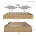 thumbnail image 4 of Nexera Nordik 3 Drawer Storage Bed Natural Maple, 4 of 8