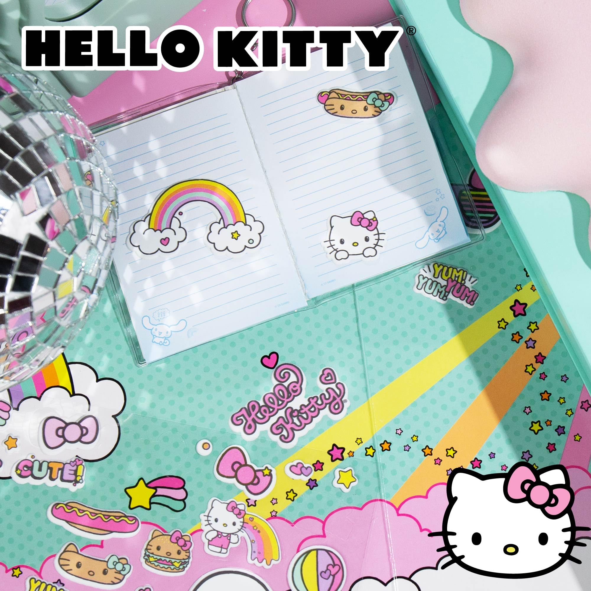 Hello Kitty & Friends Ensemble d’autocollants Café Puffy