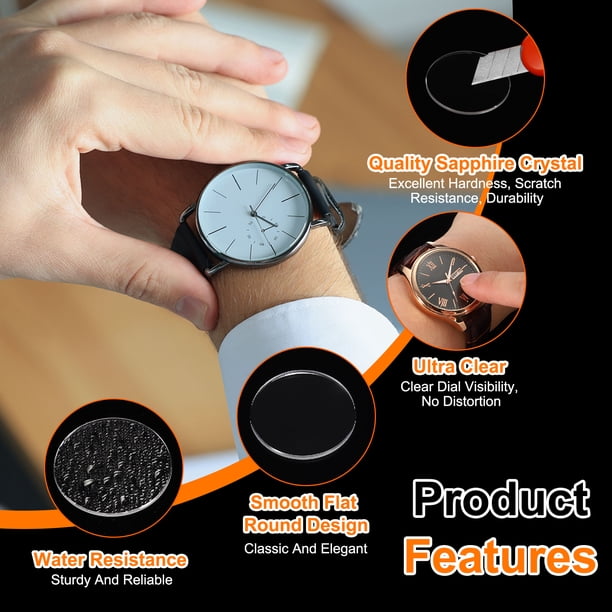 Verre De Montre Rond 22mm – 6 Pièces De Rechange Pour Horloger, Diamètre 22 Mm