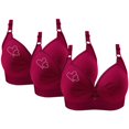 thumbnail image 2 of fheaev Soutien-Gorge 3 Pcs Grande Taille pour Femmes Soutiens-Gorge Sans Fil Sans Armature Imprimé Rassemblé Grande Taille Sans Armature Bretelles Réglables Couverture Complète Rehausseur Soutiens-Gorge Quotidiens sous-Vêtements, 2 of 6