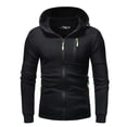 thumbnail image 3 of Winter Splice Tops Sleeve Large Tall Jacket Men Blouse Men's with Zip Den Jacket Cap Long Sweater Men's Matching Windbreakers for Couples Coats Jackets, 3 of 7